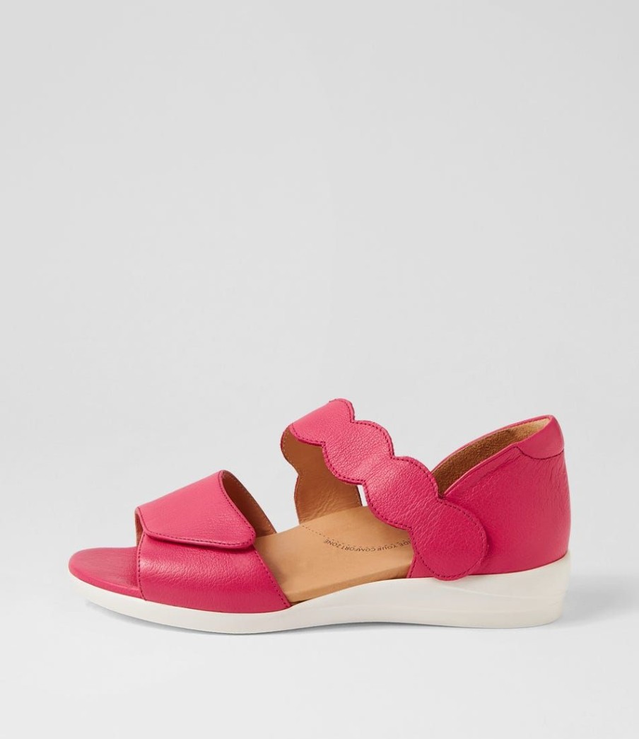 Shoes ZIERA | Donato W Bright Pink Leather Sandals