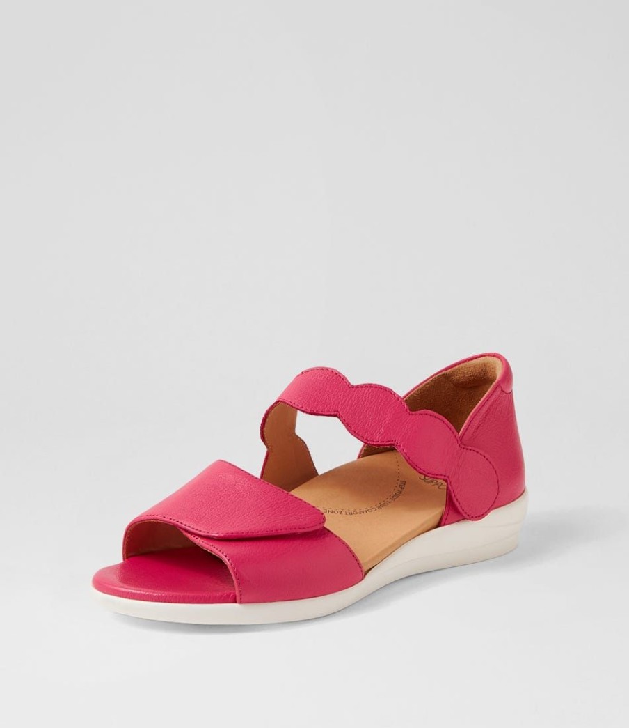 Shoes ZIERA | Donato W Bright Pink Leather Sandals