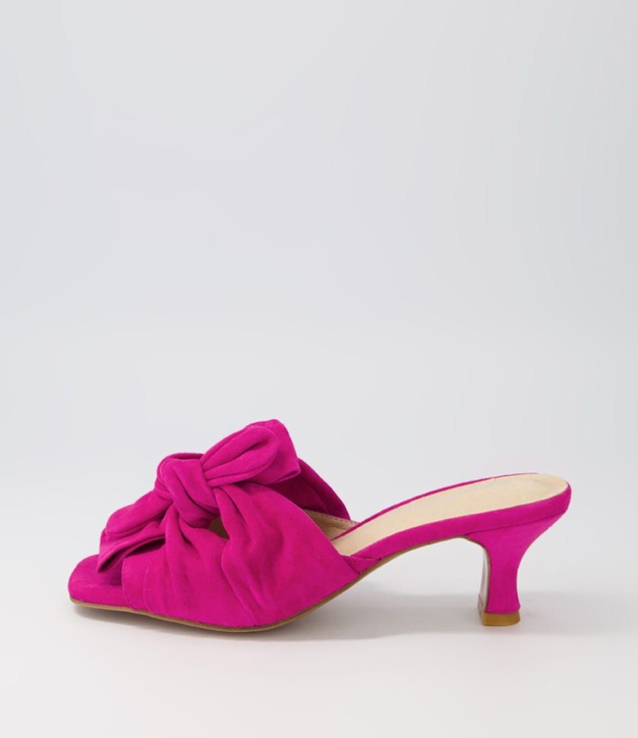 Shoes DJANGO & JULIETTE | Ubelieve Fuchsia Suede Mules