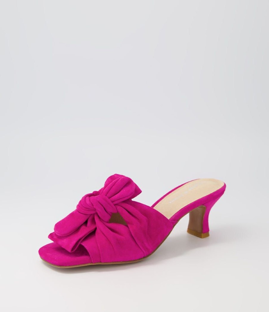 Shoes DJANGO & JULIETTE | Ubelieve Fuchsia Suede Mules