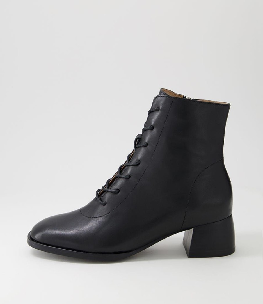 Shoes DJANGO & JULIETTE | Nocal Black Leather Lace Up Boots