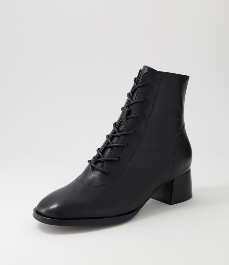 Shoes DJANGO & JULIETTE | Nocal Black Leather Lace Up Boots