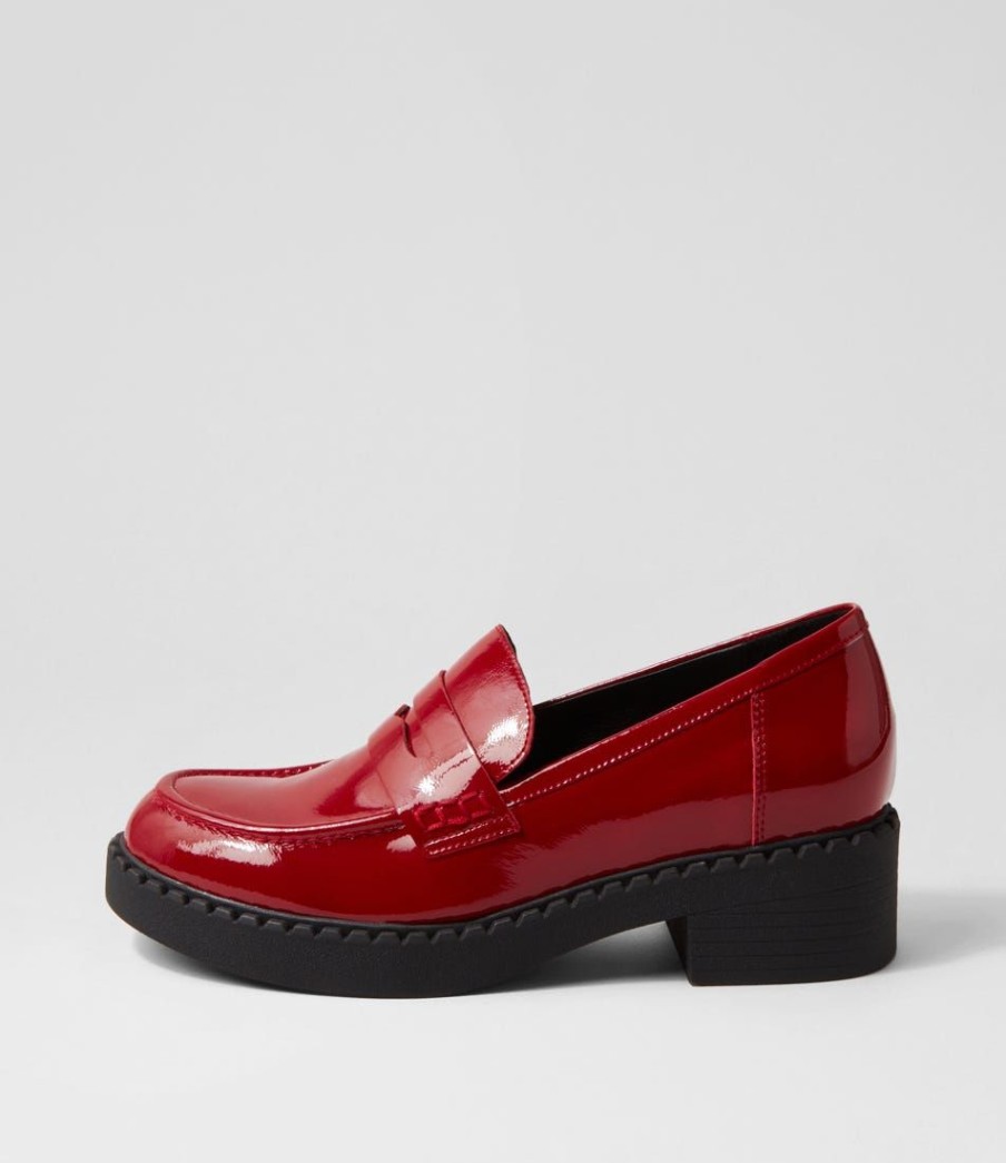 Shoes DJANGO & JULIETTE | Xavide Dark Red Black Patent Leather Heels