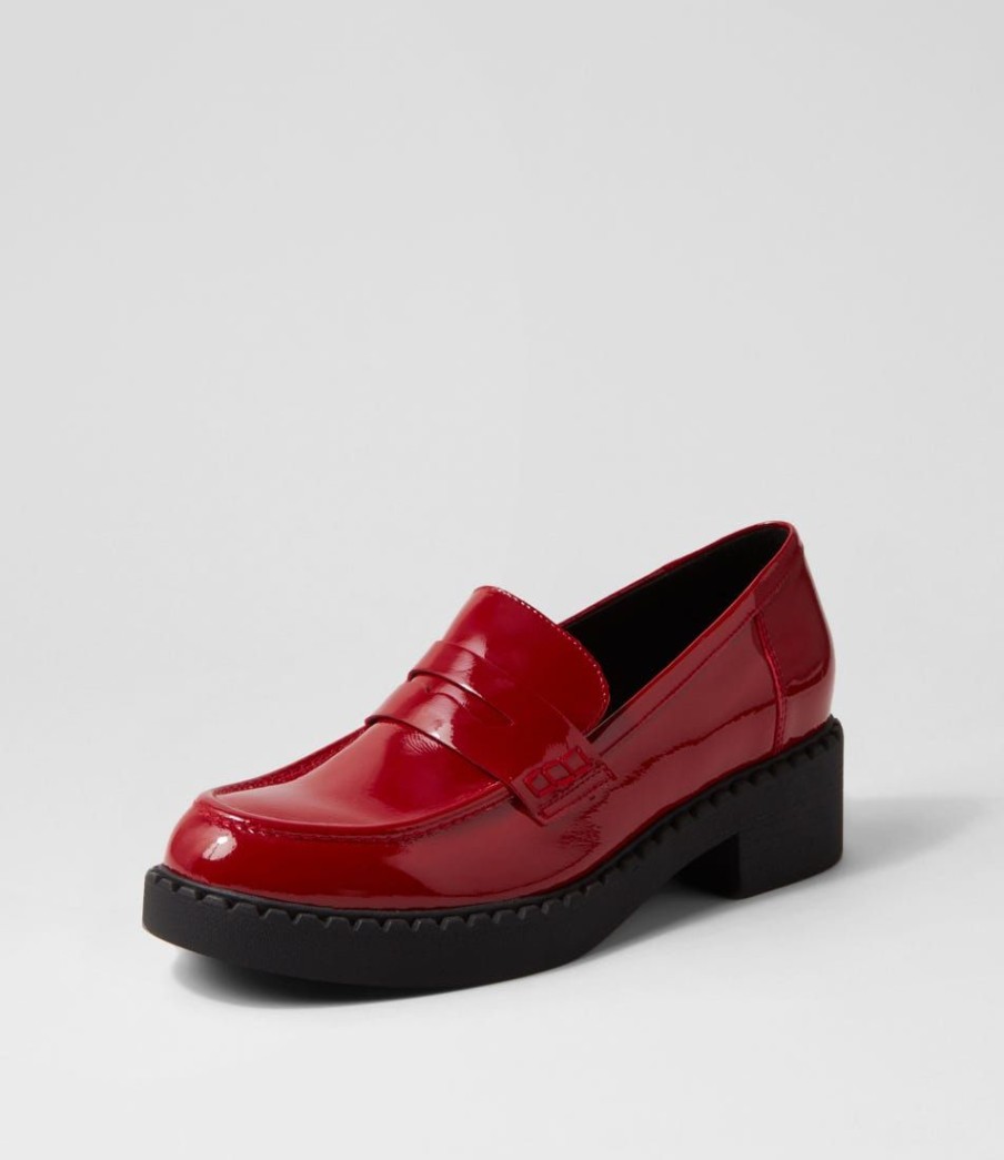 Shoes DJANGO & JULIETTE | Xavide Dark Red Black Patent Leather Heels