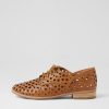 Shoes MOLLINI | Quorgy Dark Tan Leather Lace Up Flats