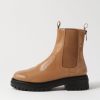 Shoes MOLLINI | Apeace Camel Patent Leather Chelsea Boots