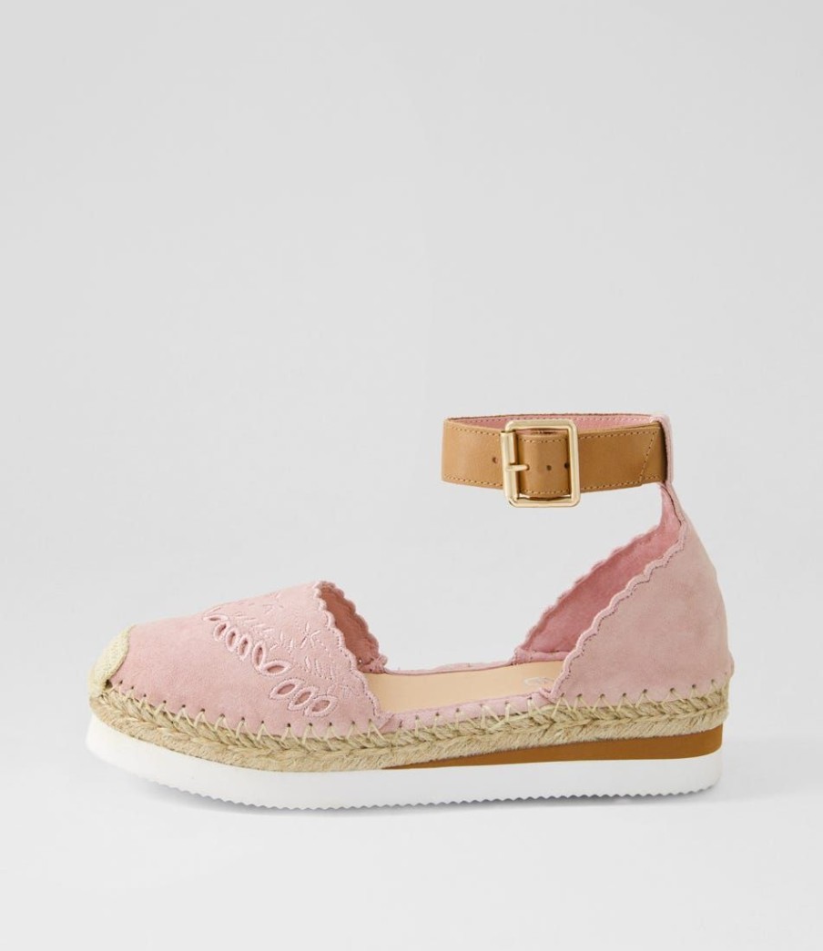 Shoes TOP END | Witteny Mushroom Tan Suede Leather Espadrilles