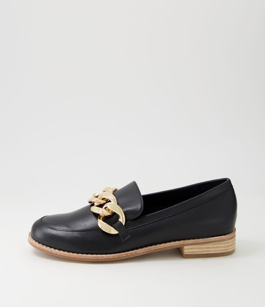 Shoes DJANGO & JULIETTE | Ampard Black Leather Loafers