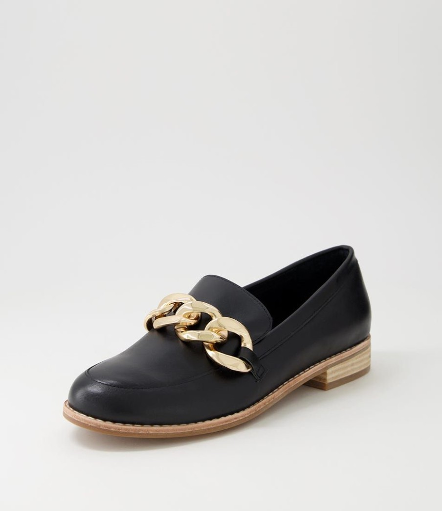 Shoes DJANGO & JULIETTE | Ampard Black Leather Loafers