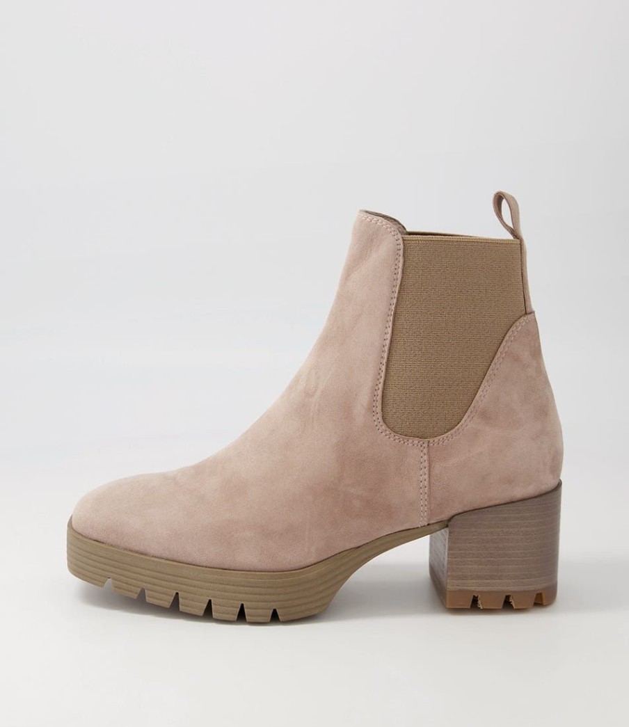 Shoes DJANGO & JULIETTE | Dunkan Mushroom Suede Chelsea Boots