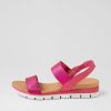 Shoes DJANGO & JULIETTE | Leeka Fuchsia Shine Elastic Leather Sandals