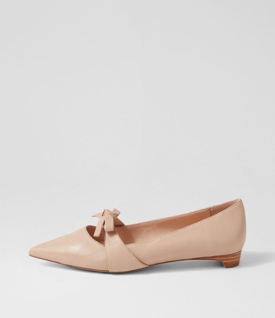 Shoes DIANA FERRARI | Dulcie Dark Nude Natural Heel Leather Loafers