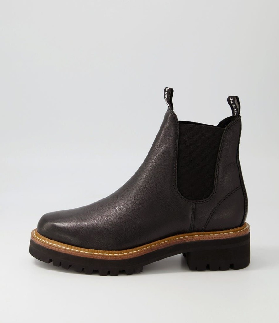 Shoes DJANGO & JULIETTE | Femi Black Tumble Leather Chelsea Boots