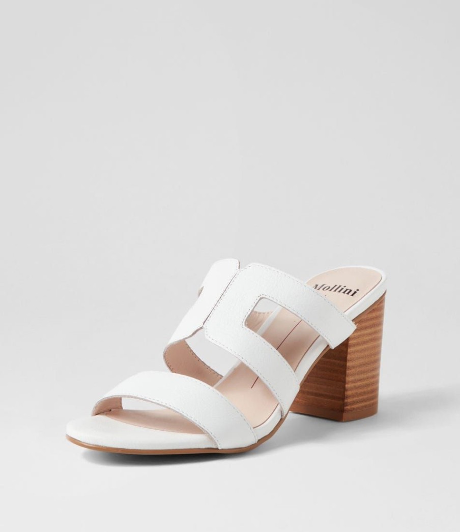 Shoes MOLLINI | Arlar White Natural Leather Mules