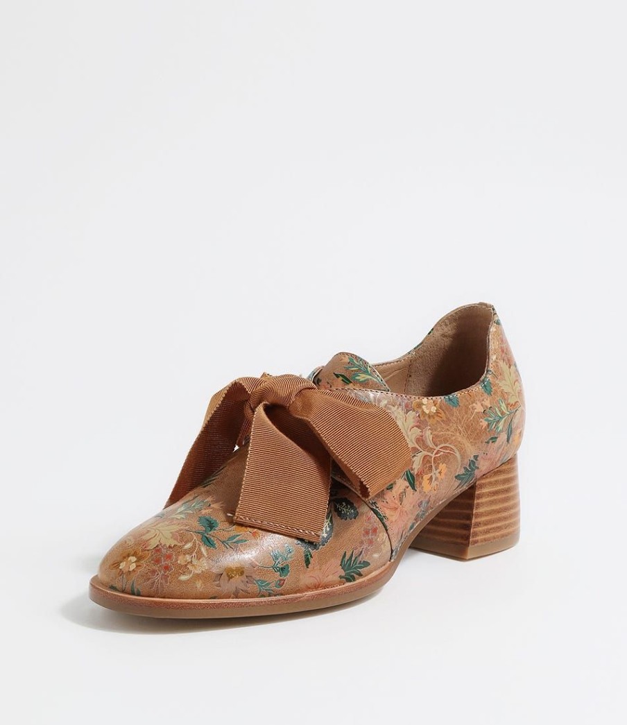 Shoes DJANGO & JULIETTE | Nonah Vintage Tan Leather Heels