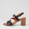 Shoes DIANA FERRARI | Uski Black Leather Sandals