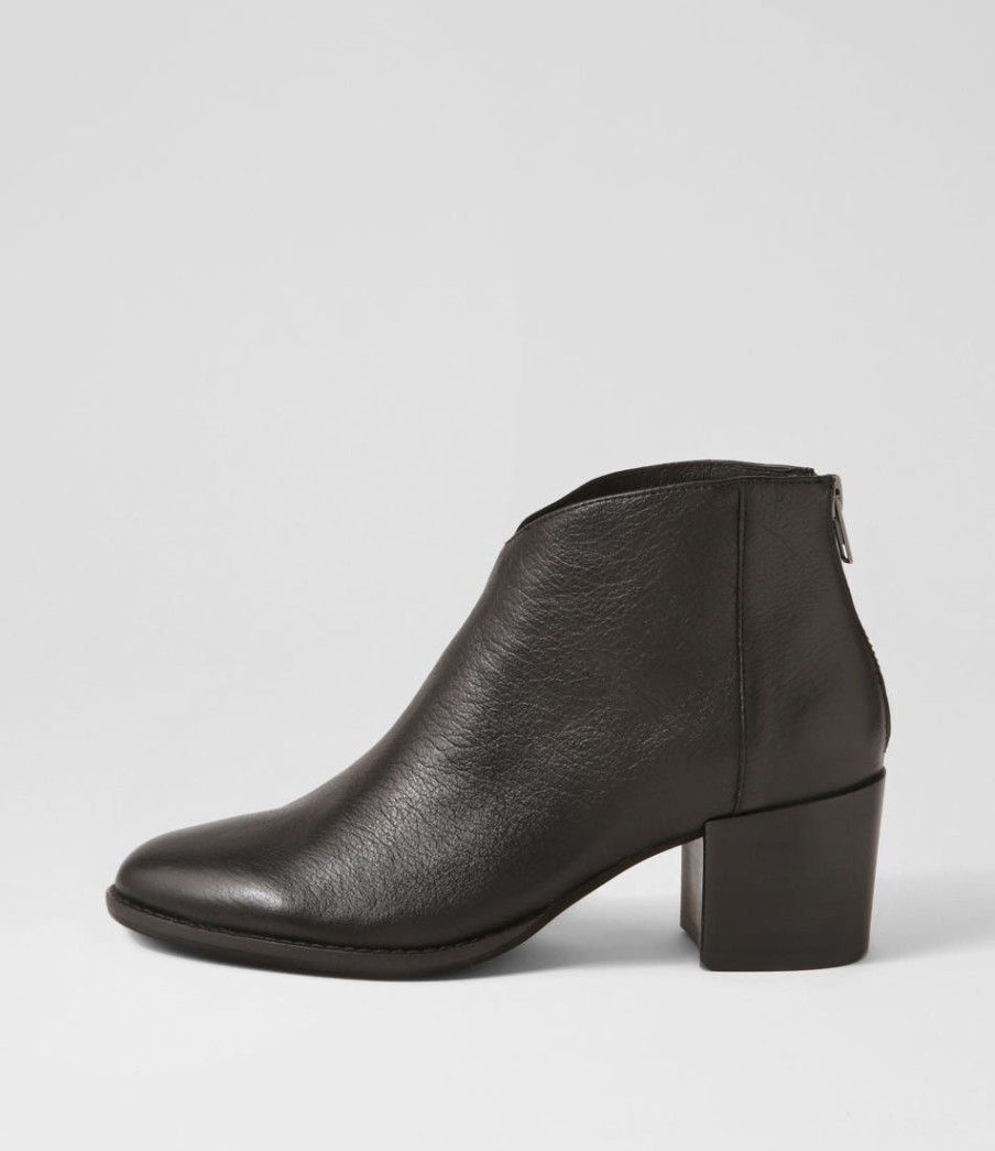 Shoes DJANGO & JULIETTE | Mamie Black Leather Ankle Boots