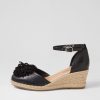 Shoes DJANGO & JULIETTE | Rakim Black Leather Suede Wedges