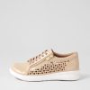 Shoes ZIERA | Shovo Xf Latte Wrinkle Patent Sneakers