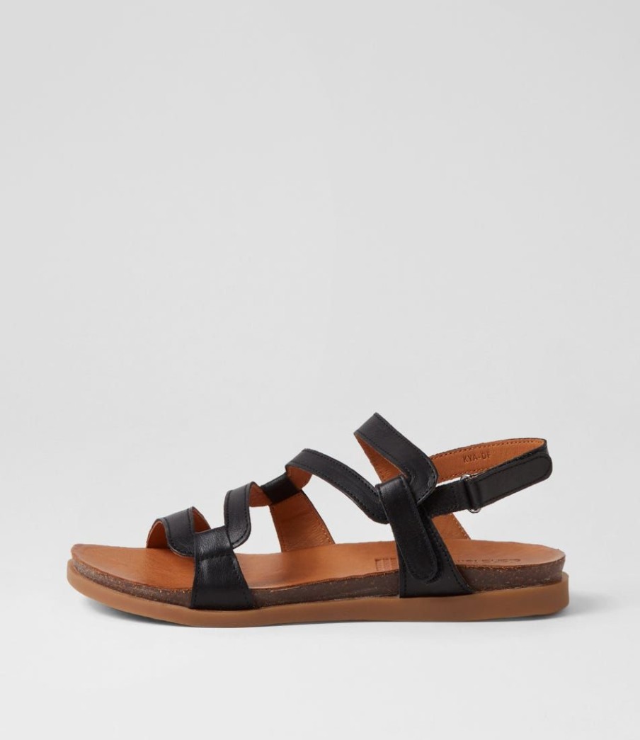 Shoes DIANA FERRARI | Kya Black Leather Sandals