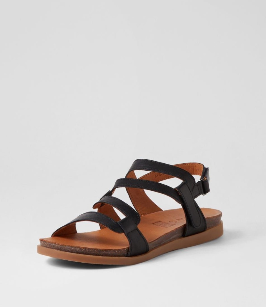 Shoes DIANA FERRARI | Kya Black Leather Sandals