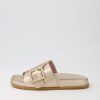 Shoes DJANGO & JULIETTE | Daisee Champagne Leather Slides