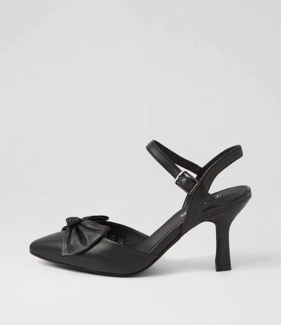 Shoes TOP END | Lariah Black Leather Heels