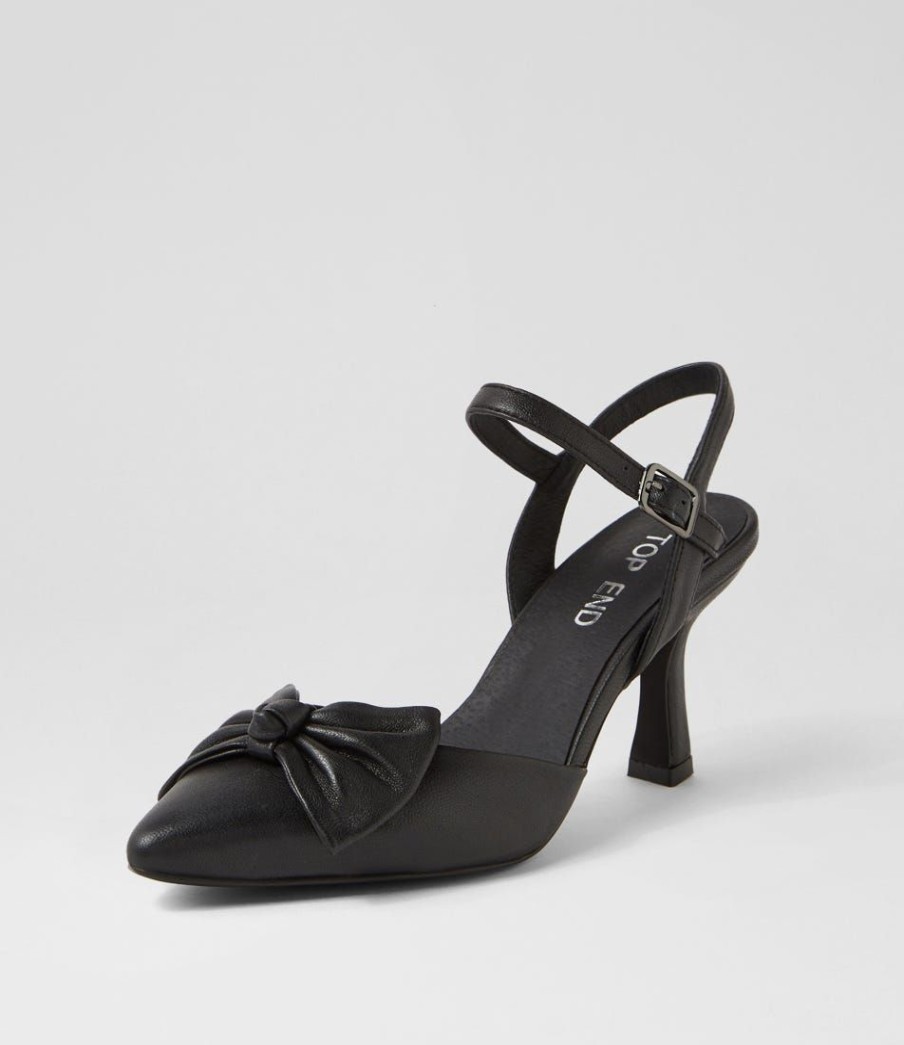 Shoes TOP END | Lariah Black Leather Heels