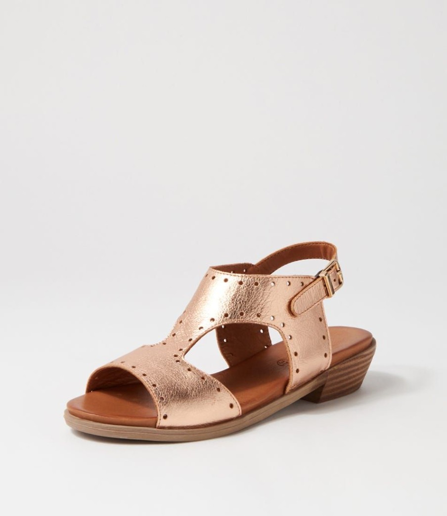 Shoes DIANA FERRARI | Bija Rose Gold Leather Sandals