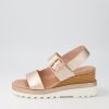 Shoes DJANGO & JULIETTE | Barmer Pale Rose Gold Leather Sandals Ws