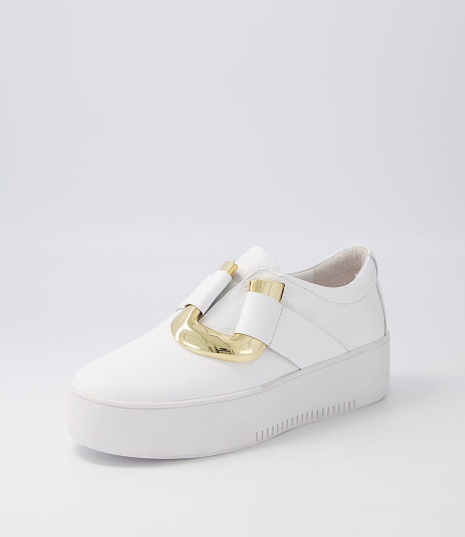 Shoes DJANGO & JULIETTE | Warsa White Leather Sneakers