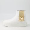 Shoes DJANGO & JULIETTE | Scotial White Gold Leather Chelsea Boots