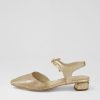 Shoes DJANGO & JULIETTE | Fontana Old Gold Cut Scratch Leather Mary Janes