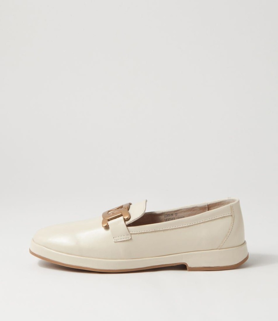 Shoes ALFIE & EVIE | Luigi Cream Leather Loafers