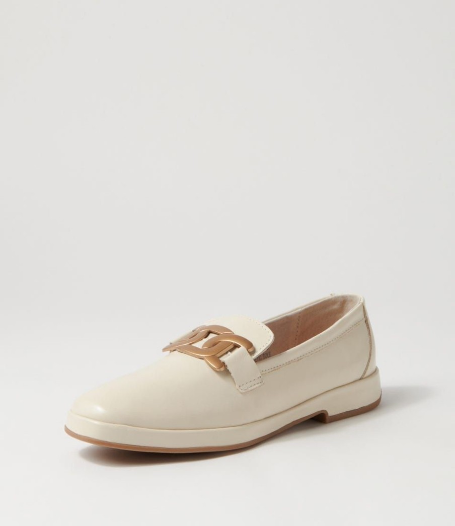 Shoes ALFIE & EVIE | Luigi Cream Leather Loafers