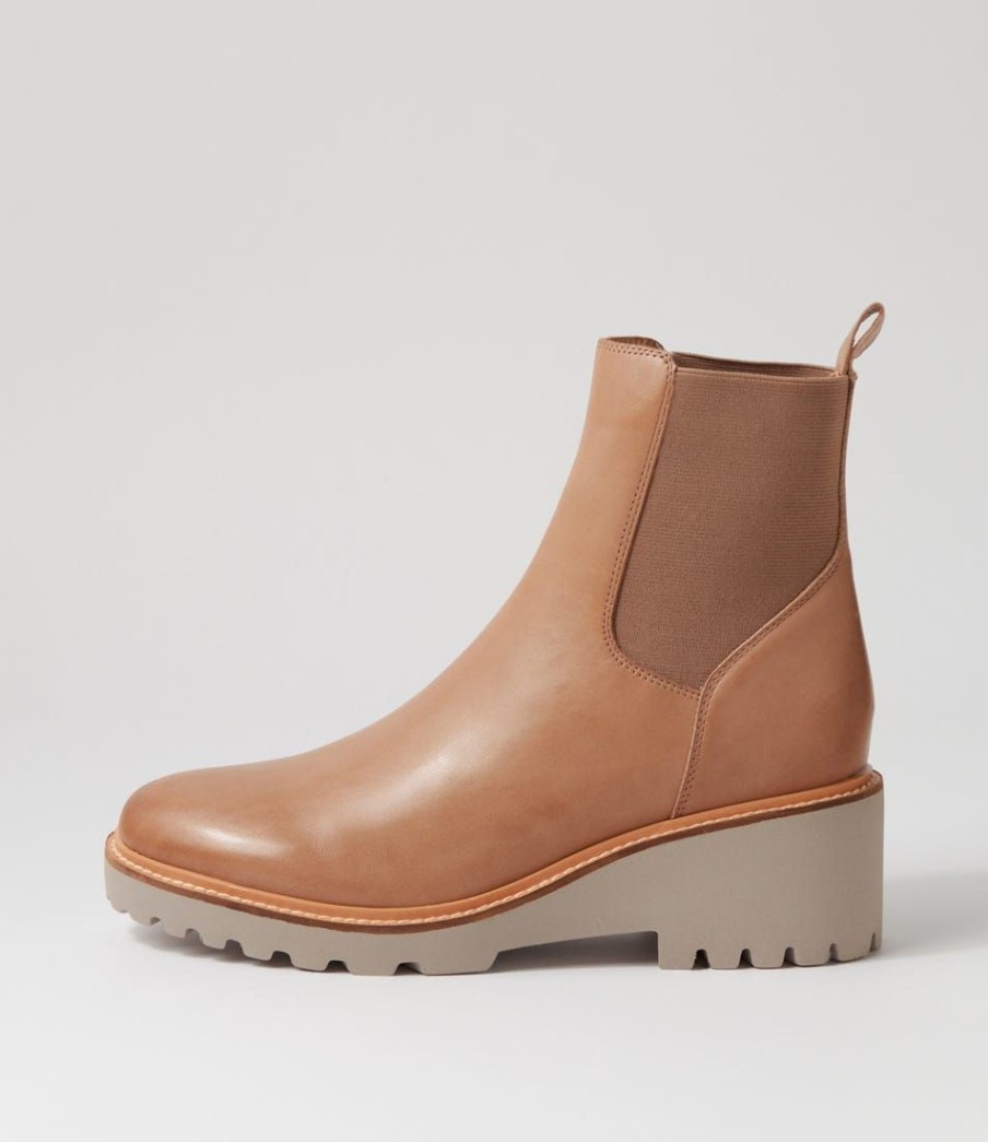 Shoes EOS | Pace Taupe Leather Chelsea Boots