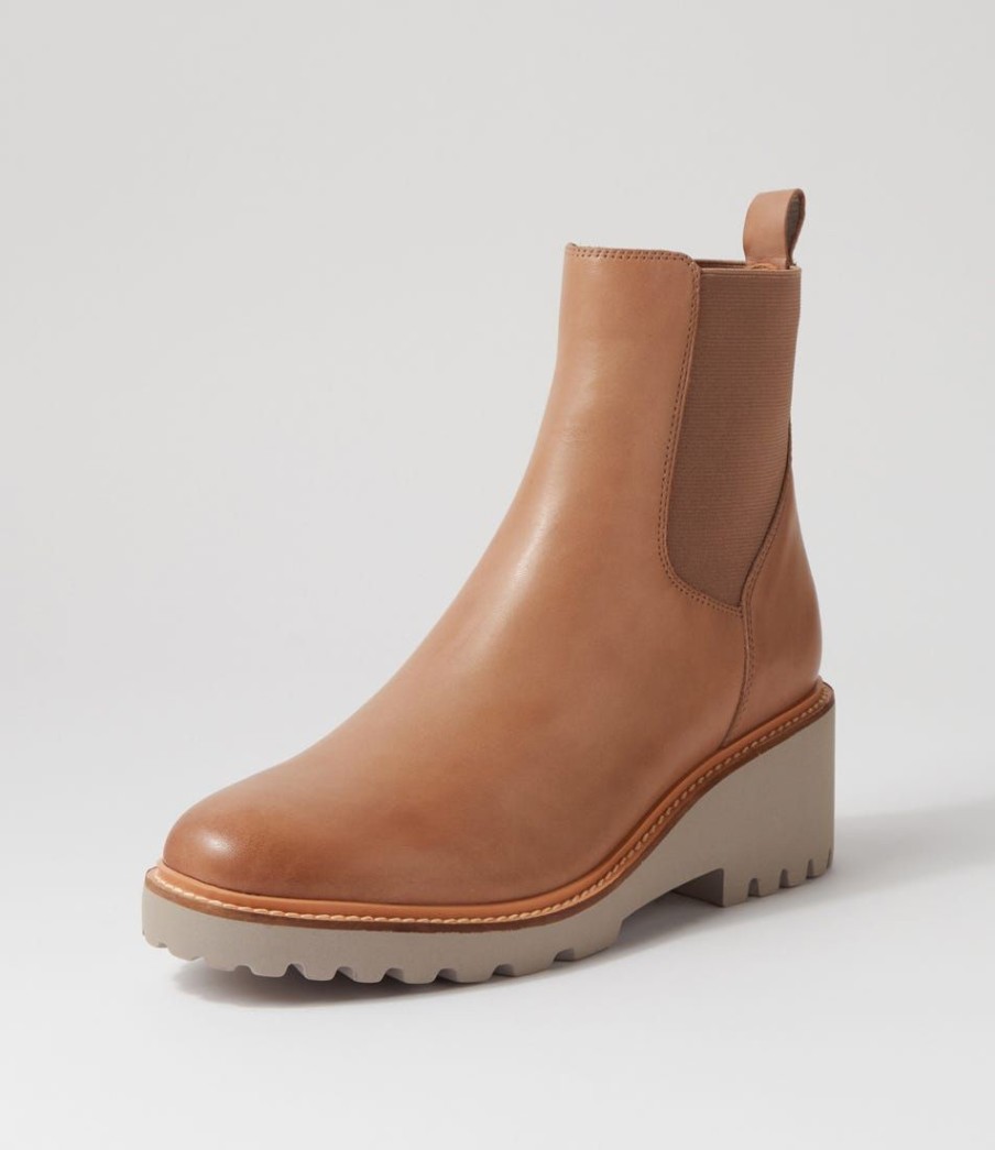 Shoes EOS | Pace Taupe Leather Chelsea Boots