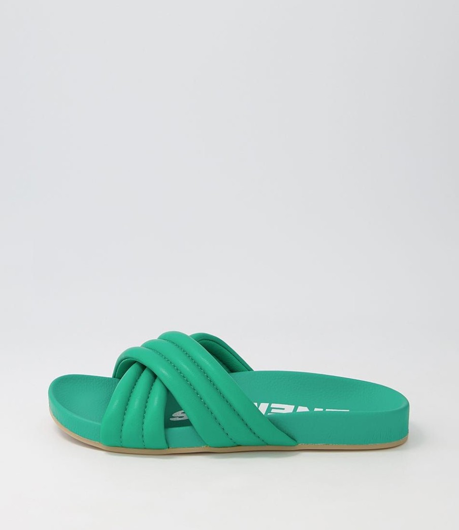 Shoes ROLLIE | Tide Cross Padded Shamrock Leather Slides