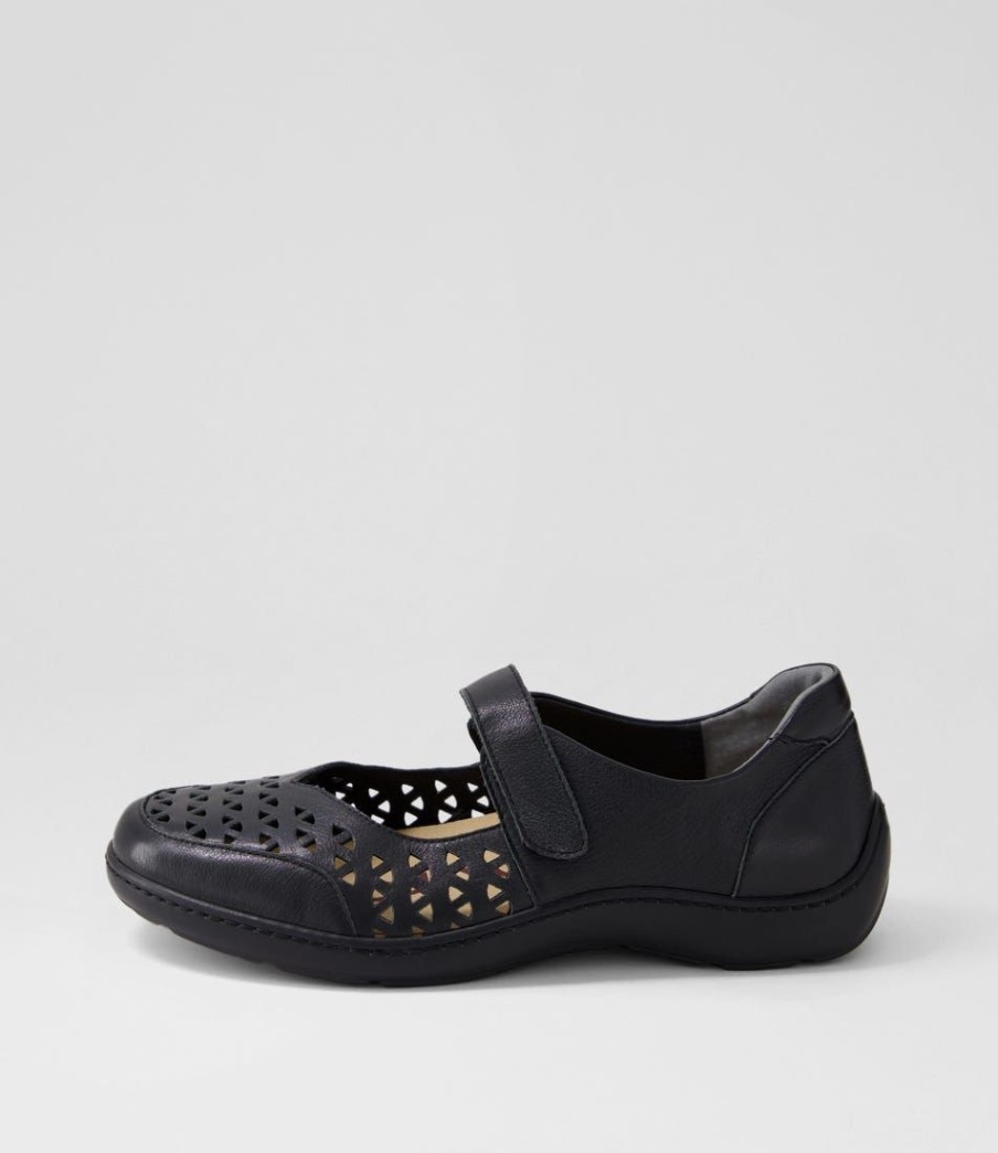 Shoes ZIERA | Wardela Xf Black Leather Flat Shoes