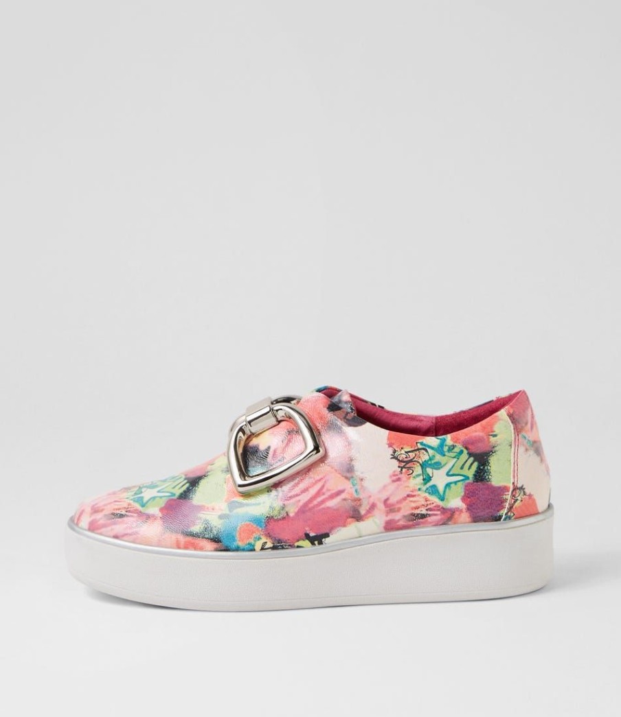 Shoes ZIERA | Zeki W Pink Mix Patent Leather Sneakers