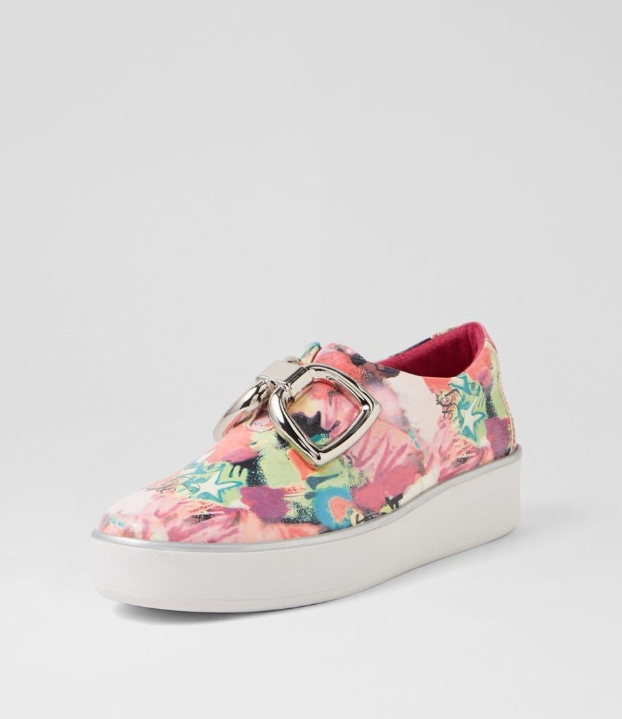 Shoes ZIERA | Zeki W Pink Mix Patent Leather Sneakers