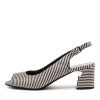 Shoes DJANGO & JULIETTE | Jianas Blk&Wht Stripe Lea