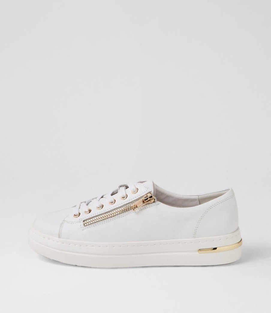 Shoes DJANGO & JULIETTE | Wovi White Leather Sneakers