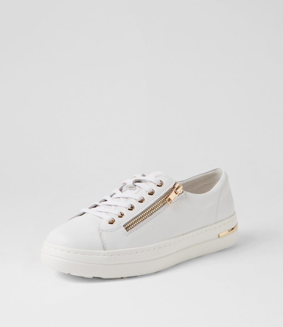 Shoes DJANGO & JULIETTE | Wovi White Leather Sneakers