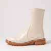 Shoes MOLLINI | Royalty Cream Stretch Patent Pu Ankle Boots