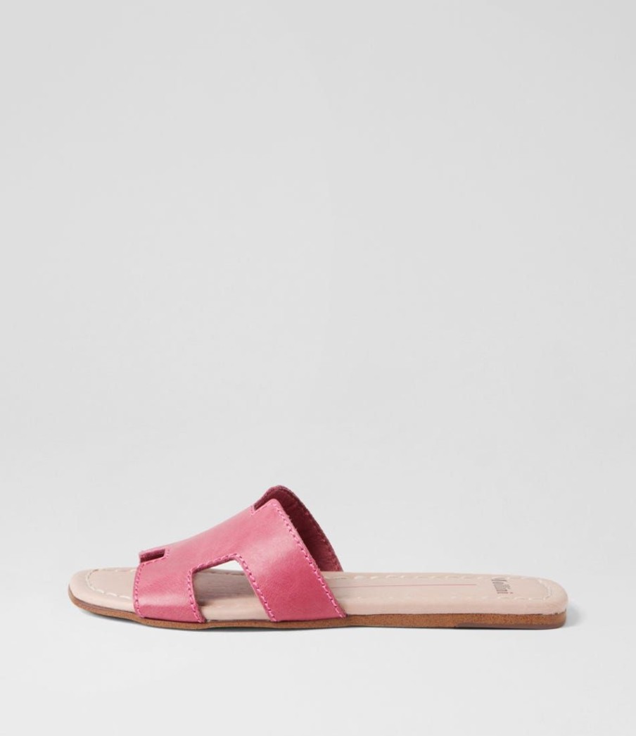 Shoes MOLLINI | Leamon Fuchsia Leather Slides