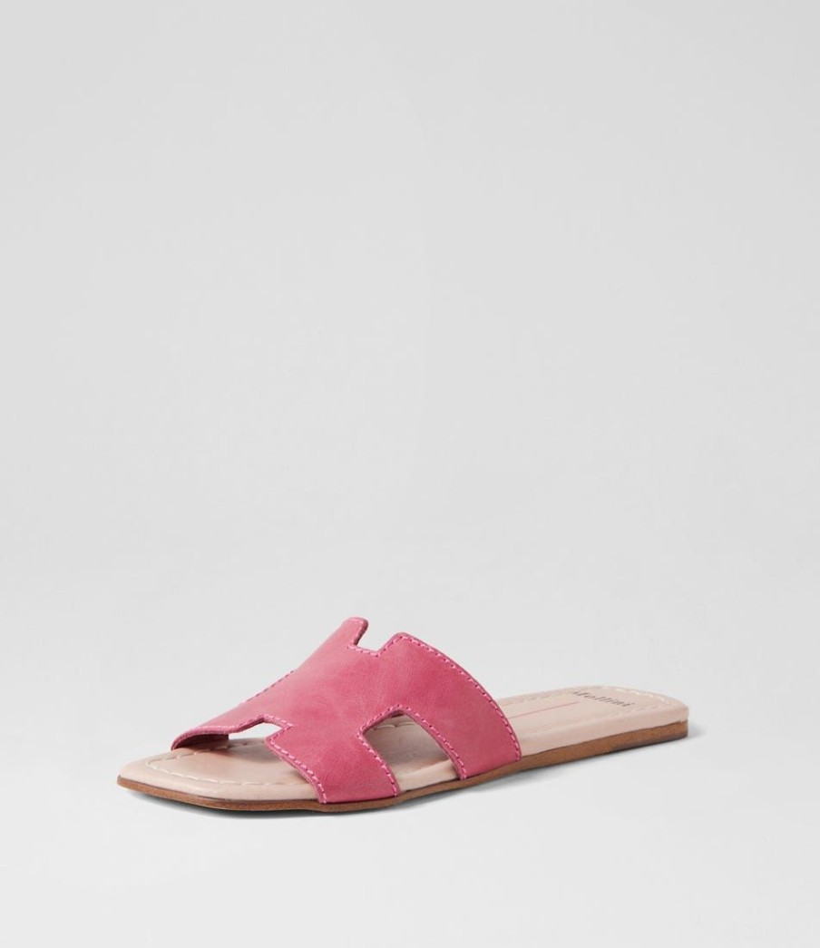 Shoes MOLLINI | Leamon Fuchsia Leather Slides