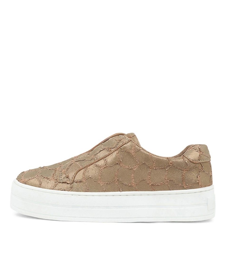 Shoes DJANGO & JULIETTE | Shia Nutmeg Frill Leather Sneakers