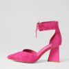 Shoes DJANGO & JULIETTE | Hitany Fuchsia Suede Heels