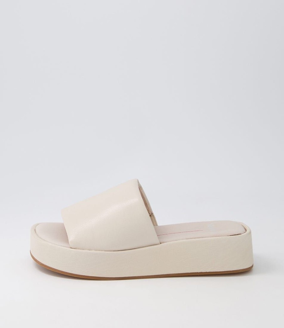 Shoes MOLLINI | Garnell Oatmilk Leather Slides